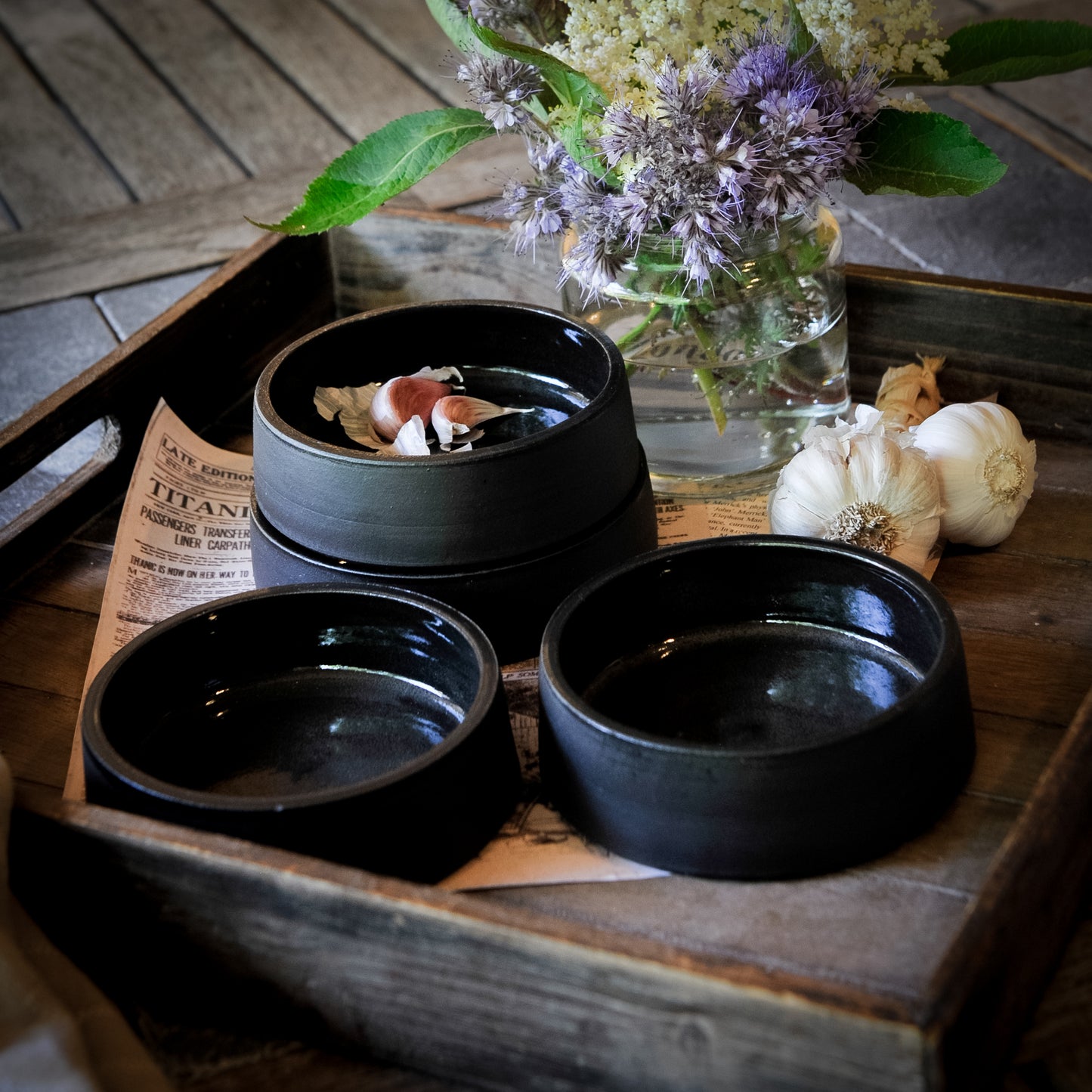 Tapas schaaltje zwart transparant