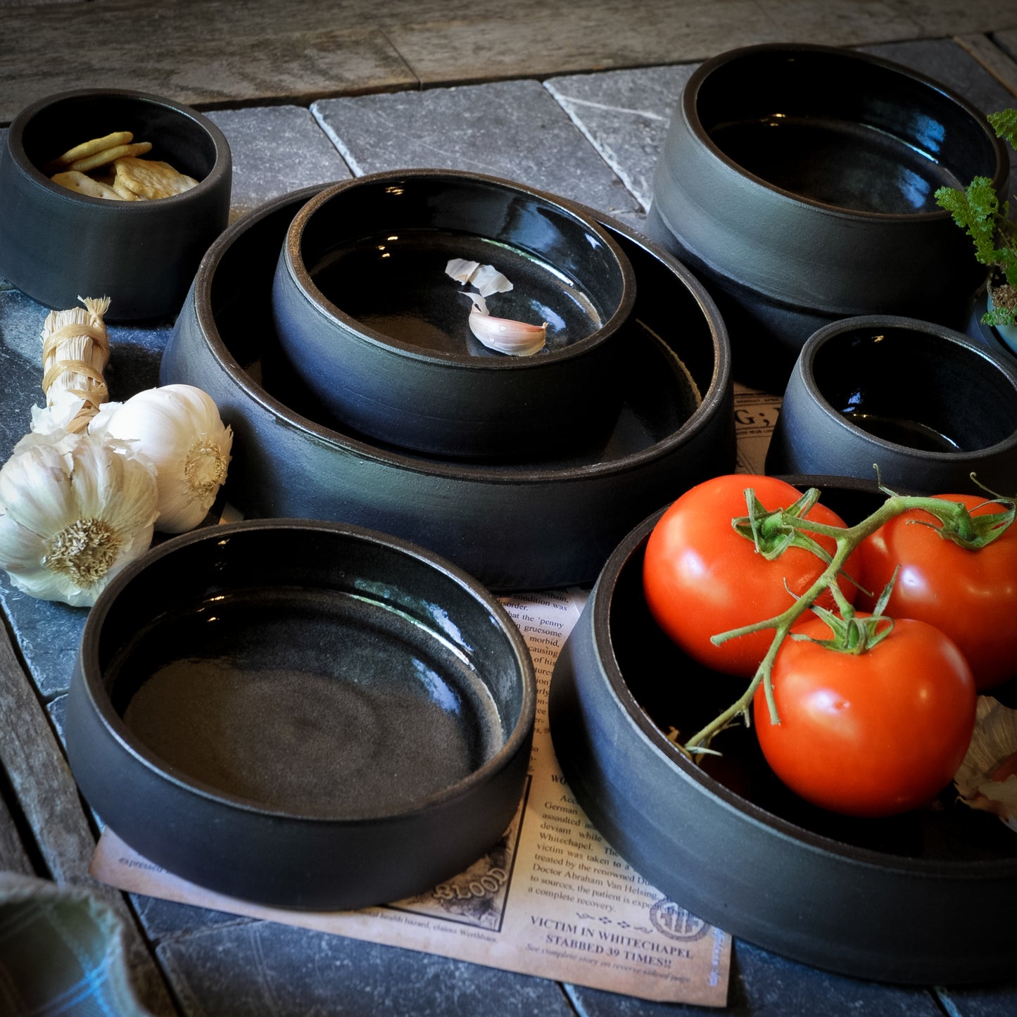 Tapas schaaltje zwart transparant