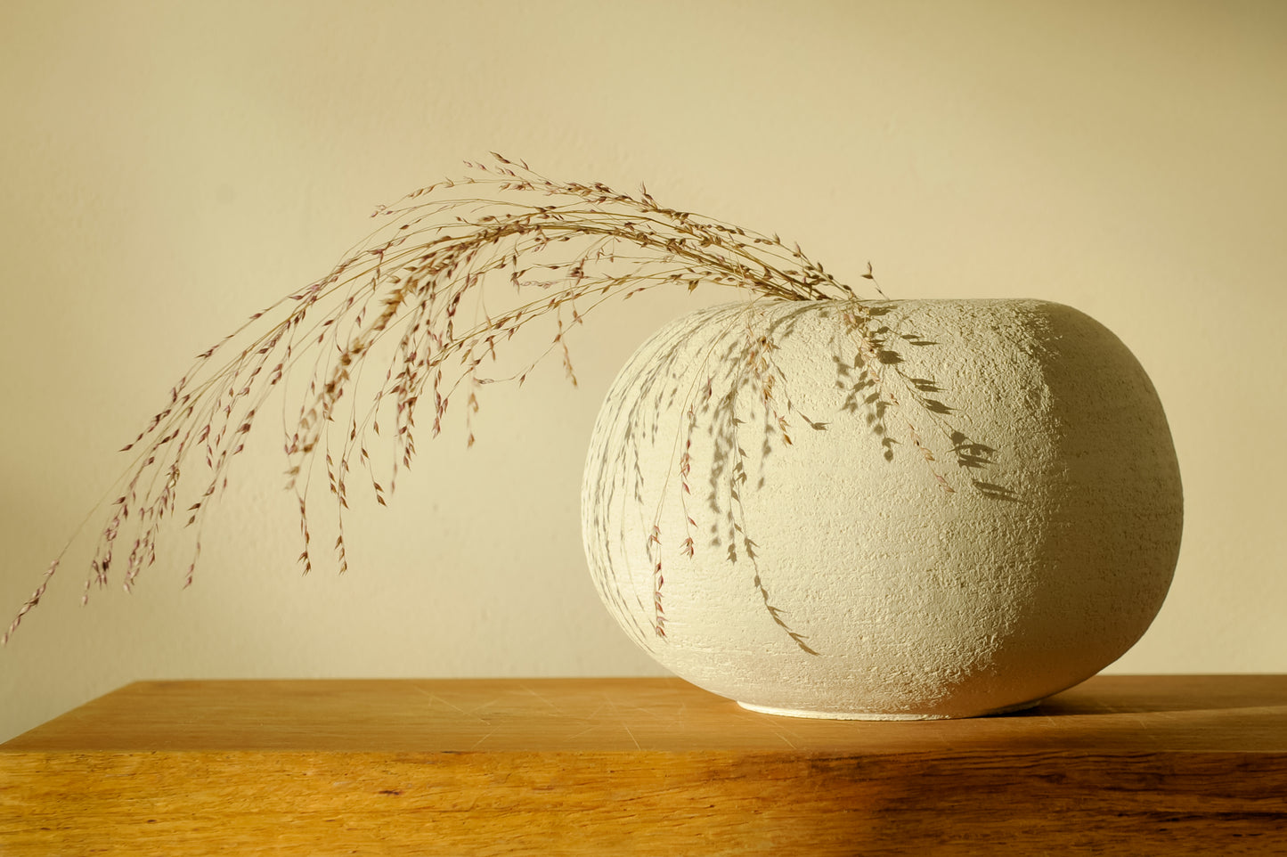 Bolle vaas - Grof wit