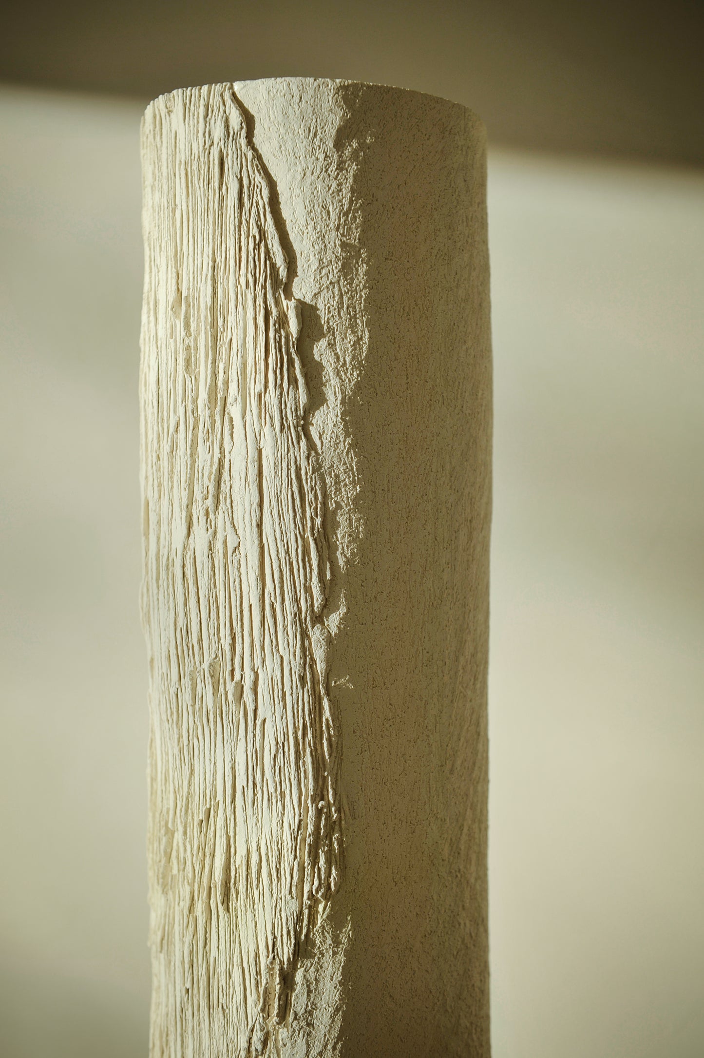 Decoratieve vaas - Grof wit