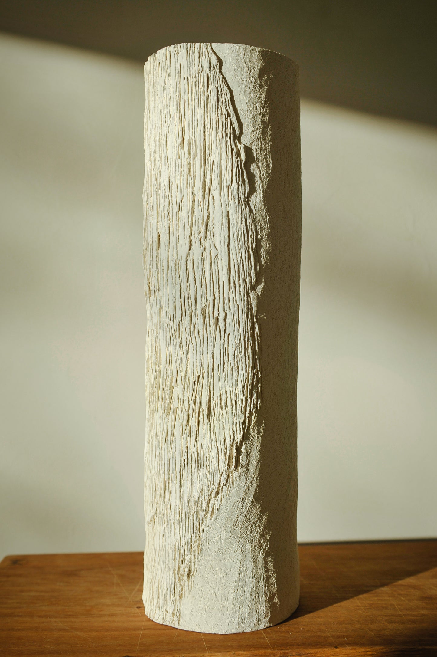 Decoratieve vaas - Grof wit