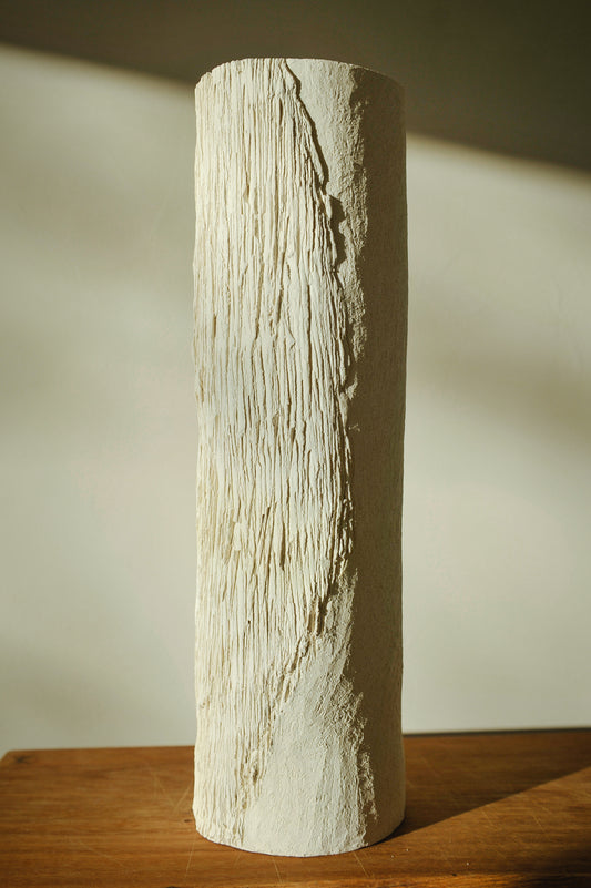 Decoratieve vaas - Grof wit